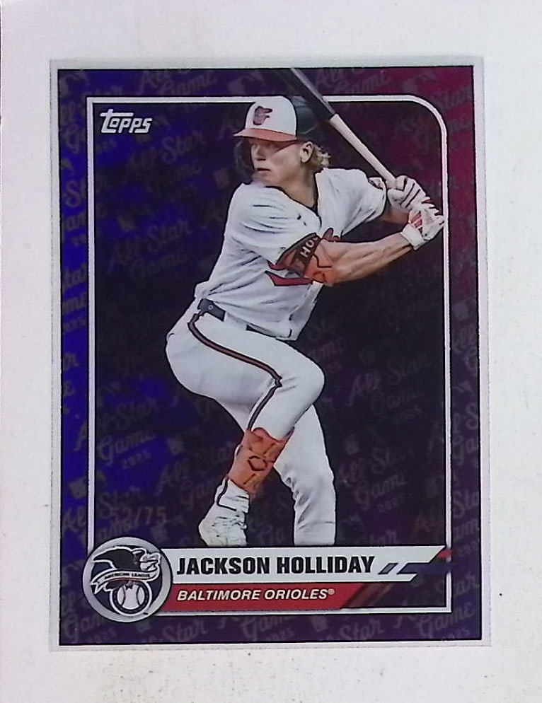 Jackson Holliday 52/75 Purple Foil 2025 Topps All-Star Game #13 (1 of 2)