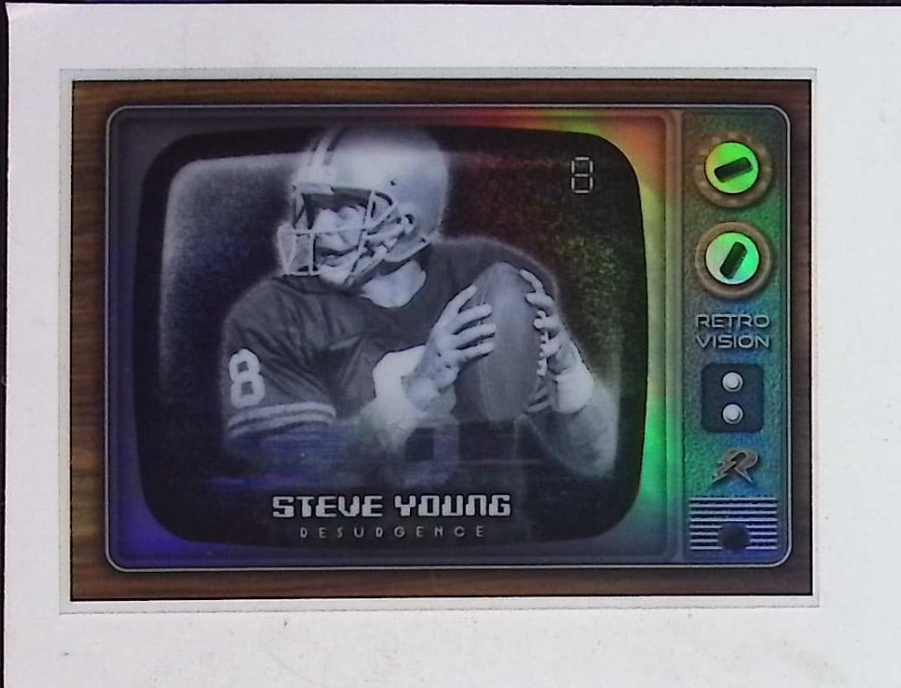 Steve Young SP Refractor Retrovision 2023 Topps Composite #RRV-15: Topps Football NFL Trading Sports Cards, Sports Cards for Sale Near Me, Super Bowl & Hall of Fame Player Cards, Resurgence, Composite, SP, SSP, Valuable Auction Memorabilia Lots For Sale On Line