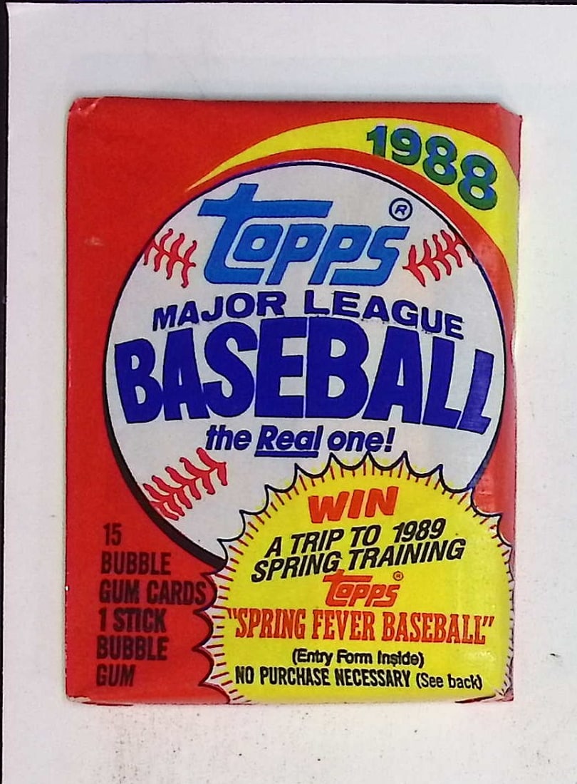 1988 Topps Series 1 Vintage Baseball Card Retail Box Wax Pack Sports Cards (1 of 1)