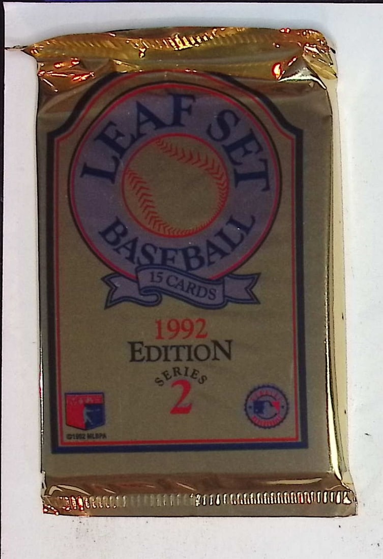 1992 Edition Leaf Set Series 2 Baseball Retail Box Wax Pack: Fleer MLB Baseball Trading & Sports Cards & Memorabilia, Chipper Jones, Ken Griffey, Jr., Frank Thomas, Bo Jackson, Cal Ripken, Nolan Ryan, Dwight Gooden, Rickey Henderson, Paul Molitor, Allan Trammel