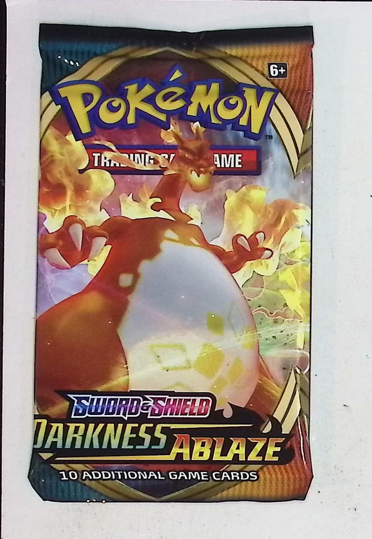 Pokemon Sword and Shield Darkness Ablaze 10 Card Booster Pack, Charizard, Pikachu, Holo Rare Cards (1 of 1)