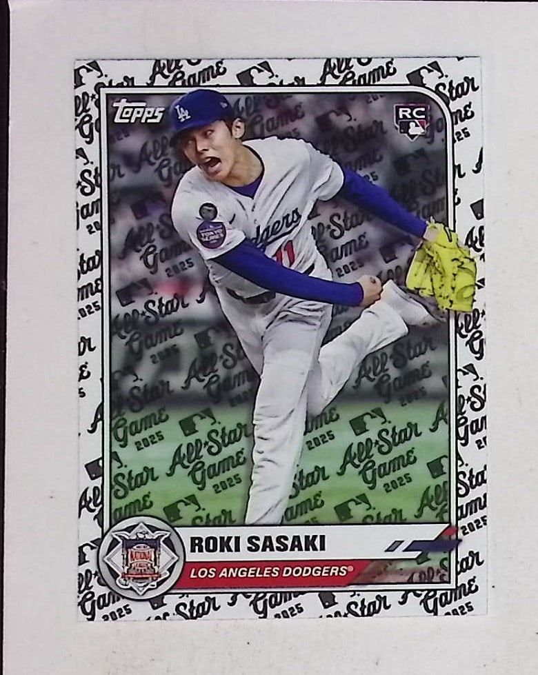 Roki Sasaki Rookie Card 2025 Topps All-Star Game #70 Los Angeles Dodgers (1 of 2)