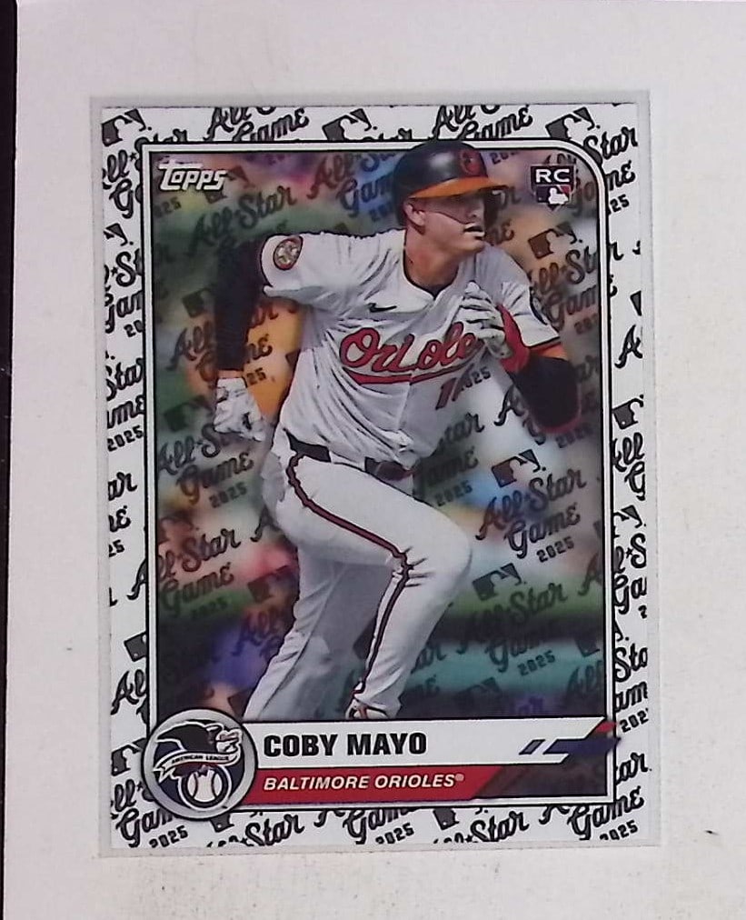 Coby Mayo Rookie Card 2025 Topps All-Star Game #93 Baltimore Orioles (1 of 2)