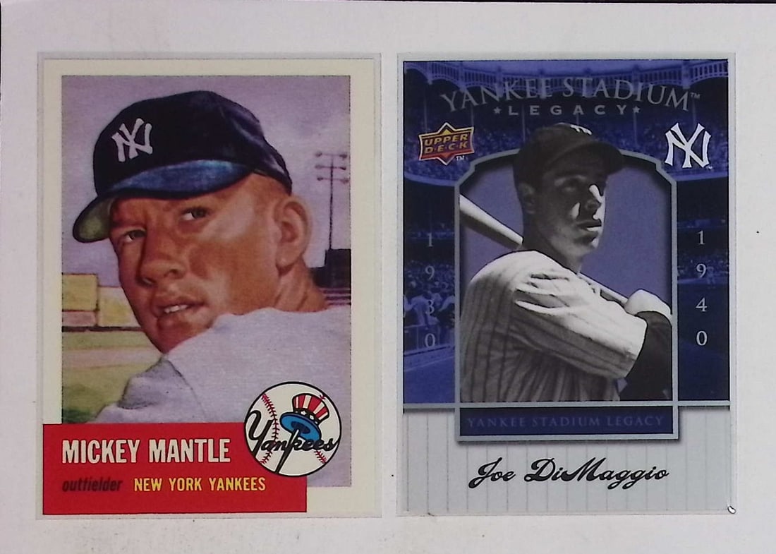 Mickey Mantle Topps Reprint & Joe DiMaggio 2008 Upper Deck Legacy Box Set (1 of 2)