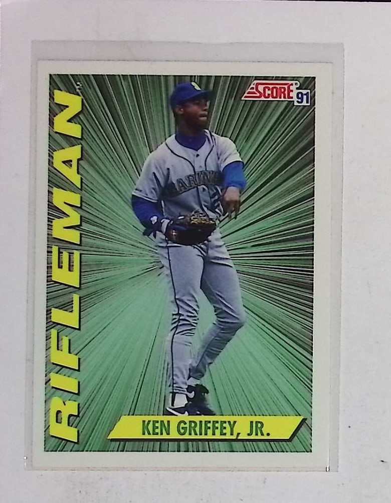 Ken Griffey, Jr. Rifleman Insert 1991 Score #697 Vintage Baseball Card (1 of 2)