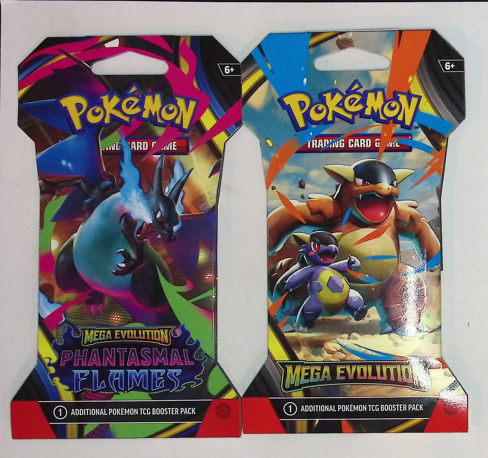 2 COUNT: 1 - 2025 Pokemon Mega Evolutions Booster Pack & 1 - 2025 Phantasmal Flames Booster Pack (1 of 1)