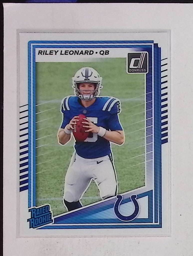Riley Leonard Rated Rookie Card 2025 Donruss #341 Notre Dame, Colts (1 of 2)