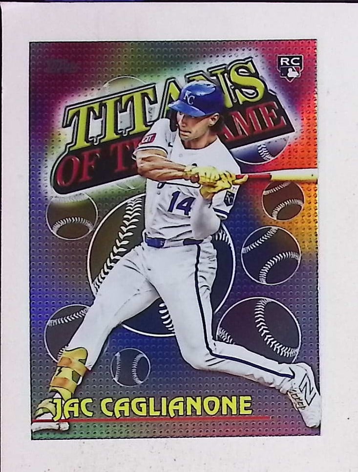 Jac Caglianone Rookie Card Refractor Titans of the Game 2026 Topps #TOG-12: Topps Baseball MLB Trading & Sports Cards, Sports Cards for Sale Near Me, World Series & Hall of Fame Players Memorabilia, Refractors, X-Fractors, Numbered, SP, SSP, Valuable Auction Memorabilia Lots