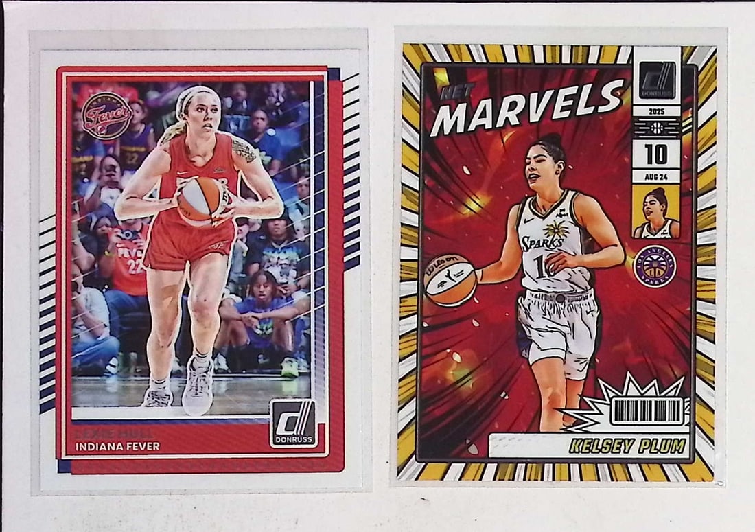 2 Panini Donruss WNBA Cards: Lexie Hull & Kelsey Plum Net Marvels 2025 Donruss: Donruss Basketball NBA Sports & Trading Cards, SP, SSP, NBA Championship & Hall of Fame Player Cards, Valuable Auction Memorabilia Lots Sold On Line, Sports Cards for Sale Near Me