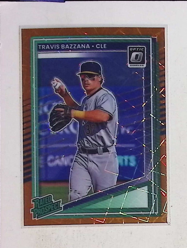 Travis Bazzana Rated Prospect Card 2025 Donruss Optic Orange Velocity #131 (1 of 2)