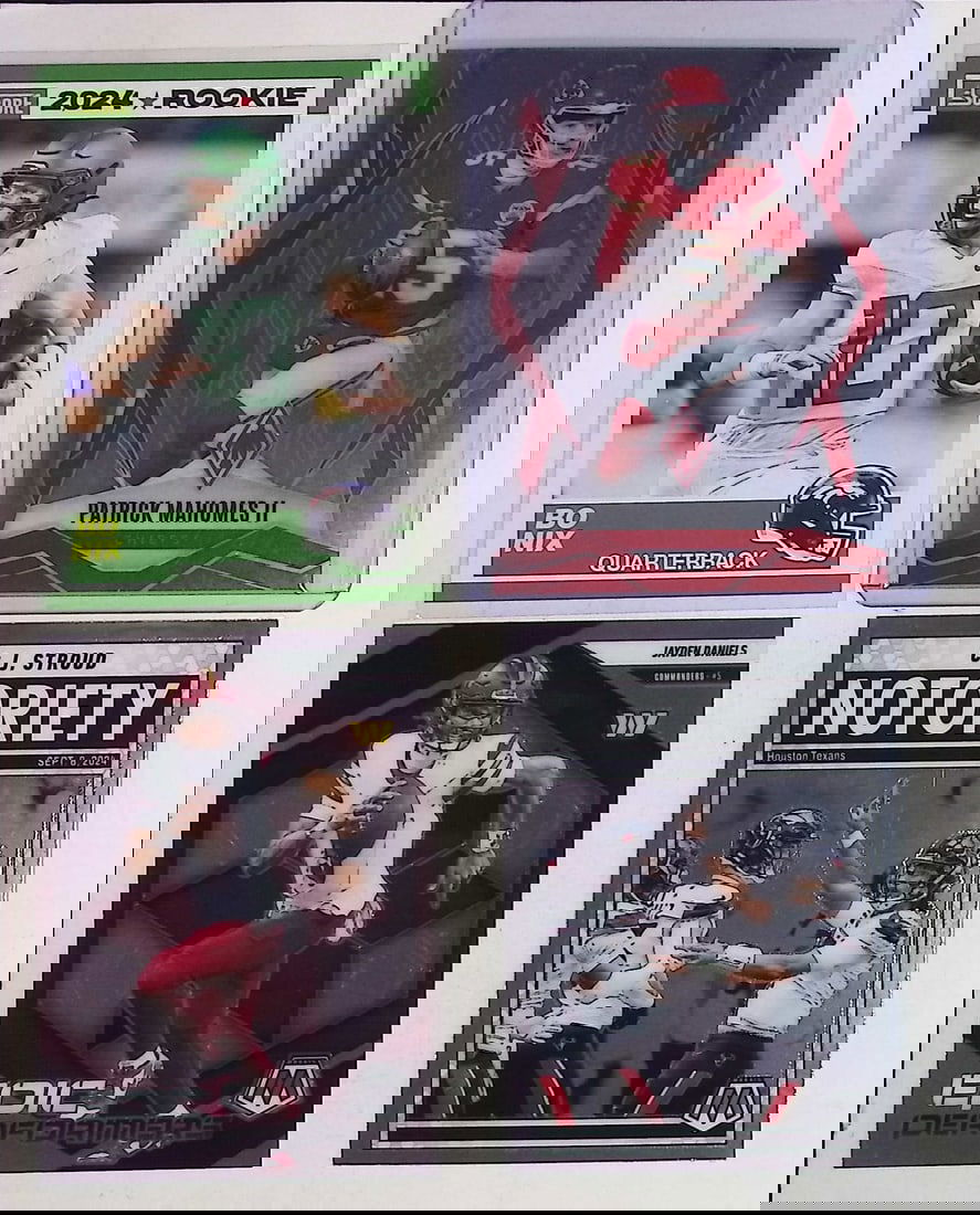 4 NFL Quarterbacks: Rookie Drake Maye, Patrick Mahomes, II, Jayden Daniels, & C.J. Stroud (1 of 2)