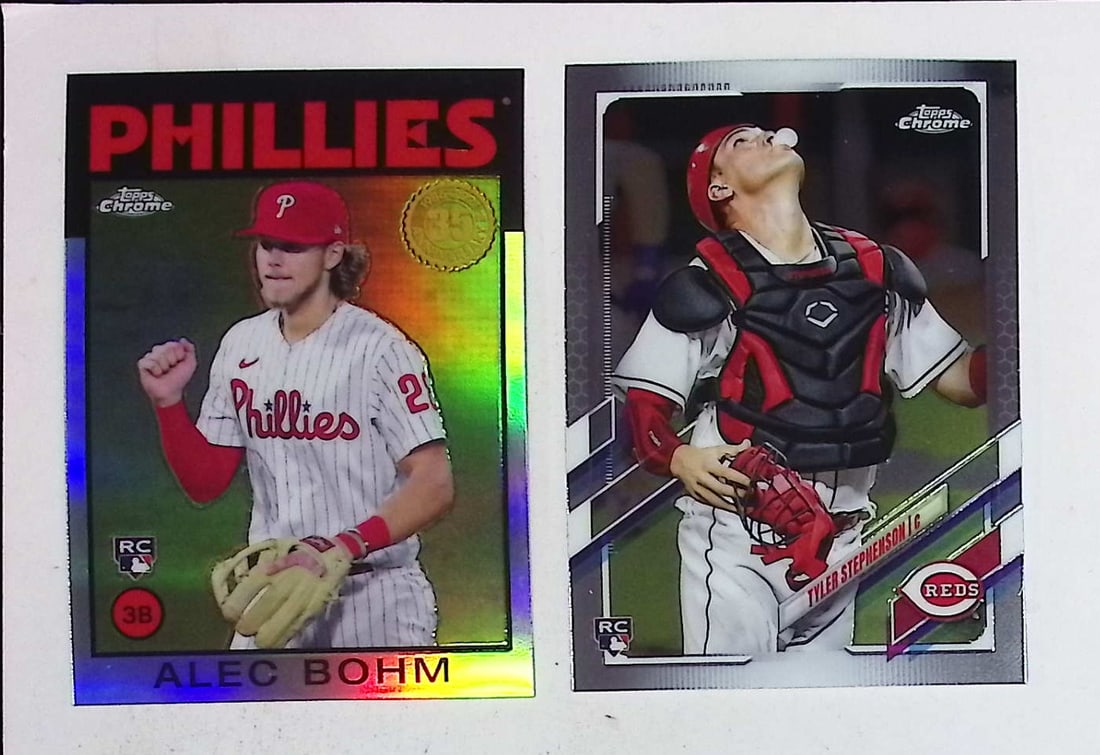 Alec Bohm Rookie Card Refractor 35th Anniversary & Tyler Stephenson Rookie Card Topps 2021: Topps Baseball MLB Trading & Sports Cards, Sports Cards for Sale Near Me, World Series & Hall of Fame Players Memorabilia, Refractors, X-Fractors, Numbered, SP, SSP, Valuable Auction Memorabilia Lots