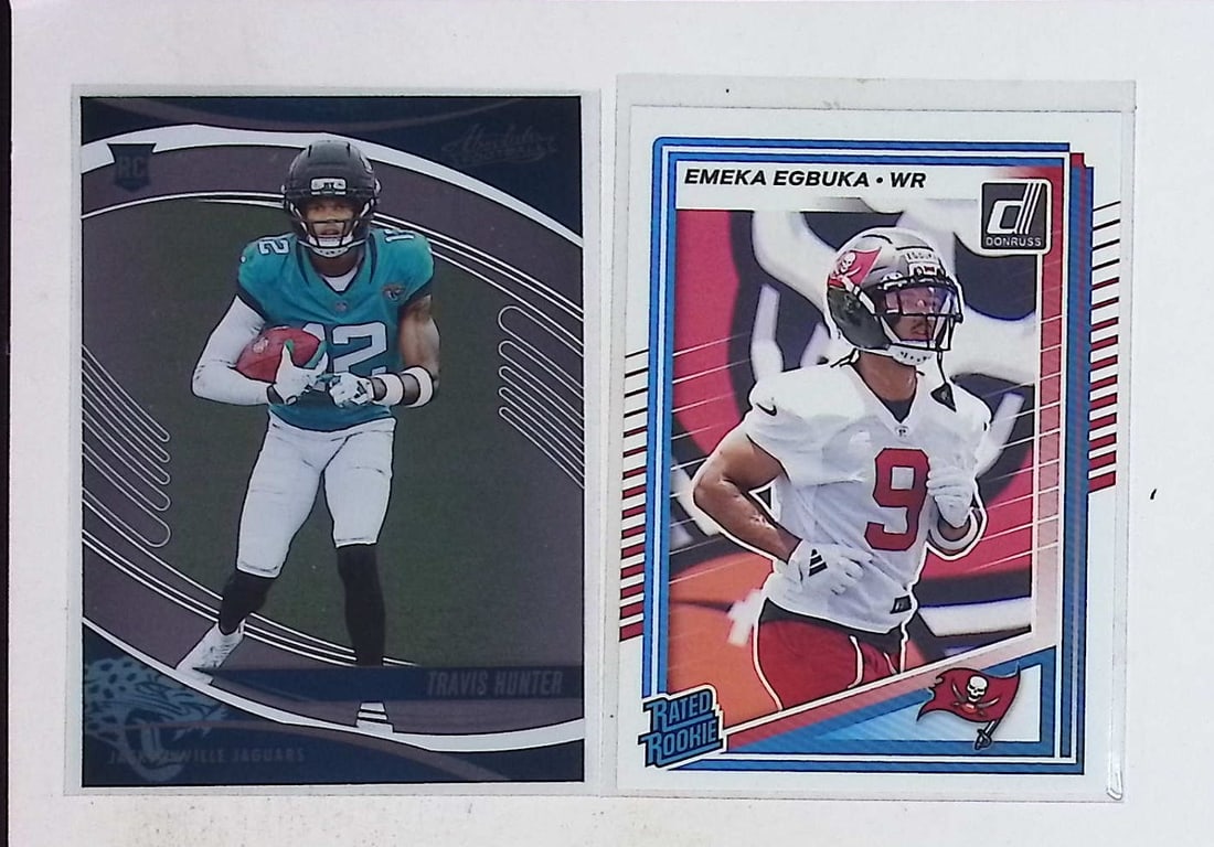 Rookie Cards: Rated Rookie Donruss Emeka Egbuka & Absolute Travis Hunter (1 of 2)