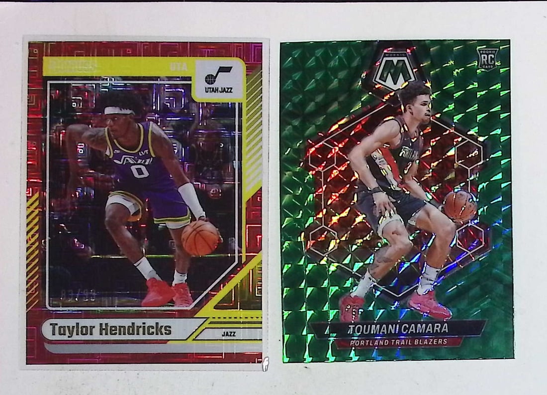 Taylor Hendricks 83/99 Choice Red 2024 Donruss & Rookie Green Mosaic Prizm Toumani Camara (1 of 2)