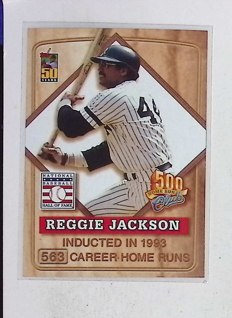 Reggie Jackson Topps 50 Years 500 HR Club 2001 Topps Post Cereal #8 of 8 Cards (1 of 2)