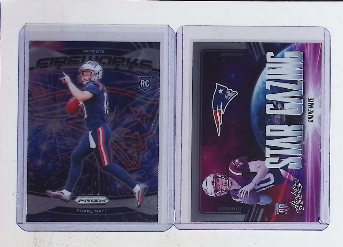 Drake Maye & Bo Nix Rookie Card Inserts: 2024 Panini Fireworks & Stargazing (1 of 2)