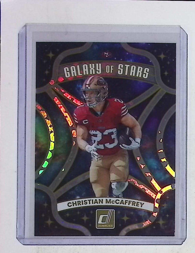 Christian McCaffrey SP Galaxy of Stars Prizm 2025 Donruss #9 (1 of 2)
