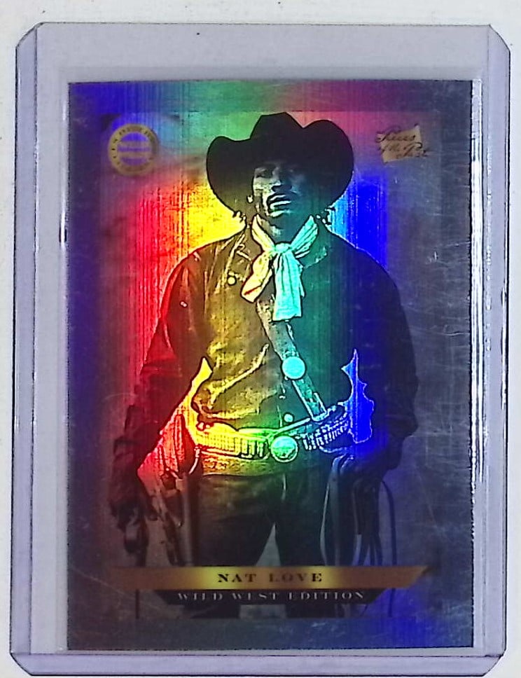 Nat Love Refractor Black Renowned Cowboy #B-745 2025 Pieces of the Past Super Products: Nat Love Refractor Black Renowned Cowboy #B-745 2025 Pieces of the Past Super Products United States History Wild West Memorabilia Relics Patches Historical Memorabilia Trading Cards Sold on Line Hist