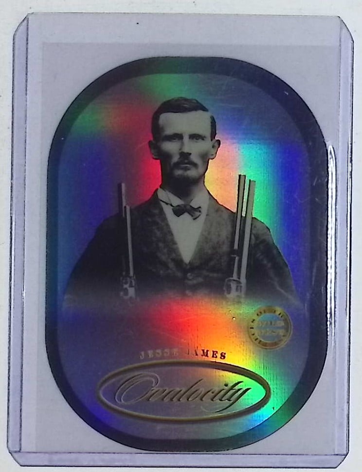 Jesse James Die-Cut Refractor Ovalocity James Gang Outlaw #I-770 Pieces of the Past 2025 Super: Jesse James Die-Cut Refractor Ovalocity James Gang Outlaw #I-770 Pieces of the Past 2025 Super Products United States History Wild West Memorabilia Relics Patches Historical Memorabilia Trading Cards