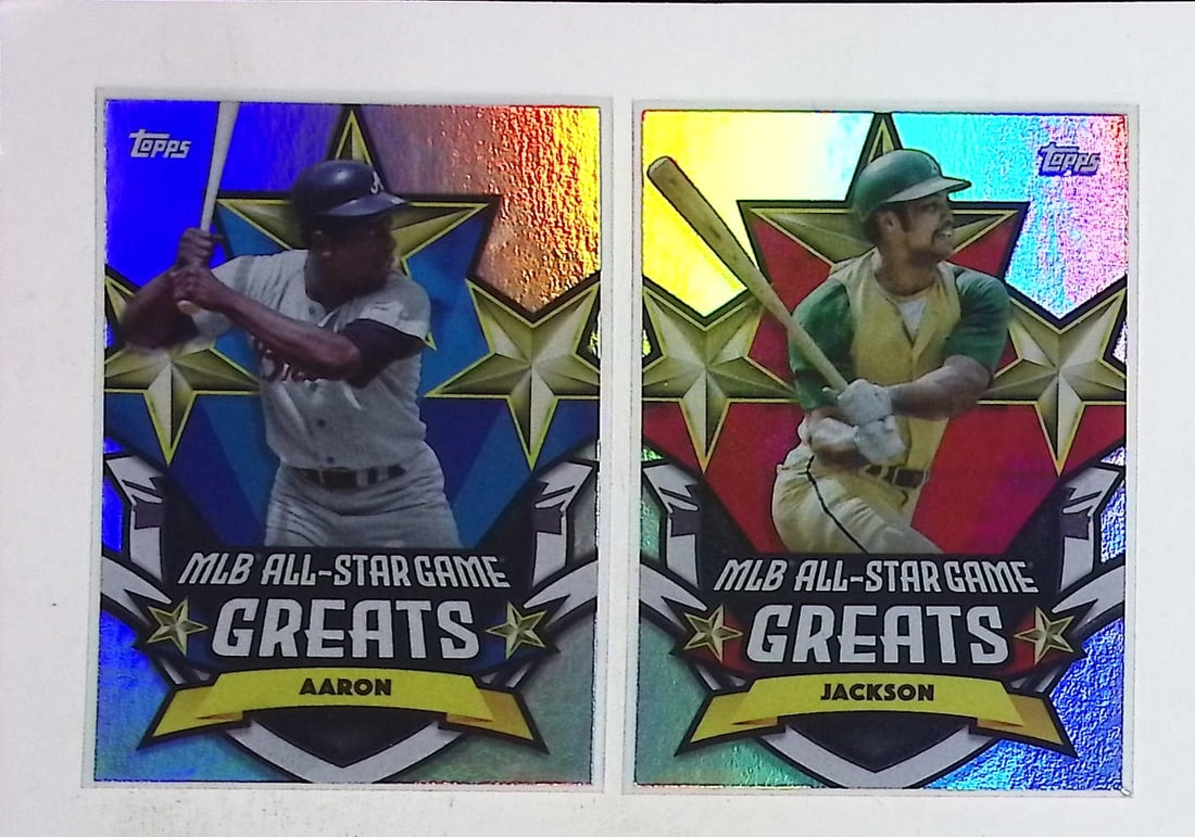 Hank Aaron & Reggie Jackson MLB All-Star Game Greats Refractors 2024 Topps (1 of 2)