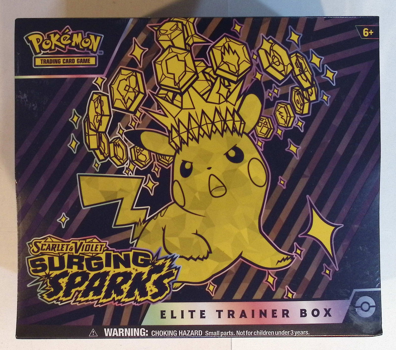 Pokemon Scarlet & Violet Surging Sparks Elite Trainer Box, Charizard, Pikachu, Holo (1 of 2)