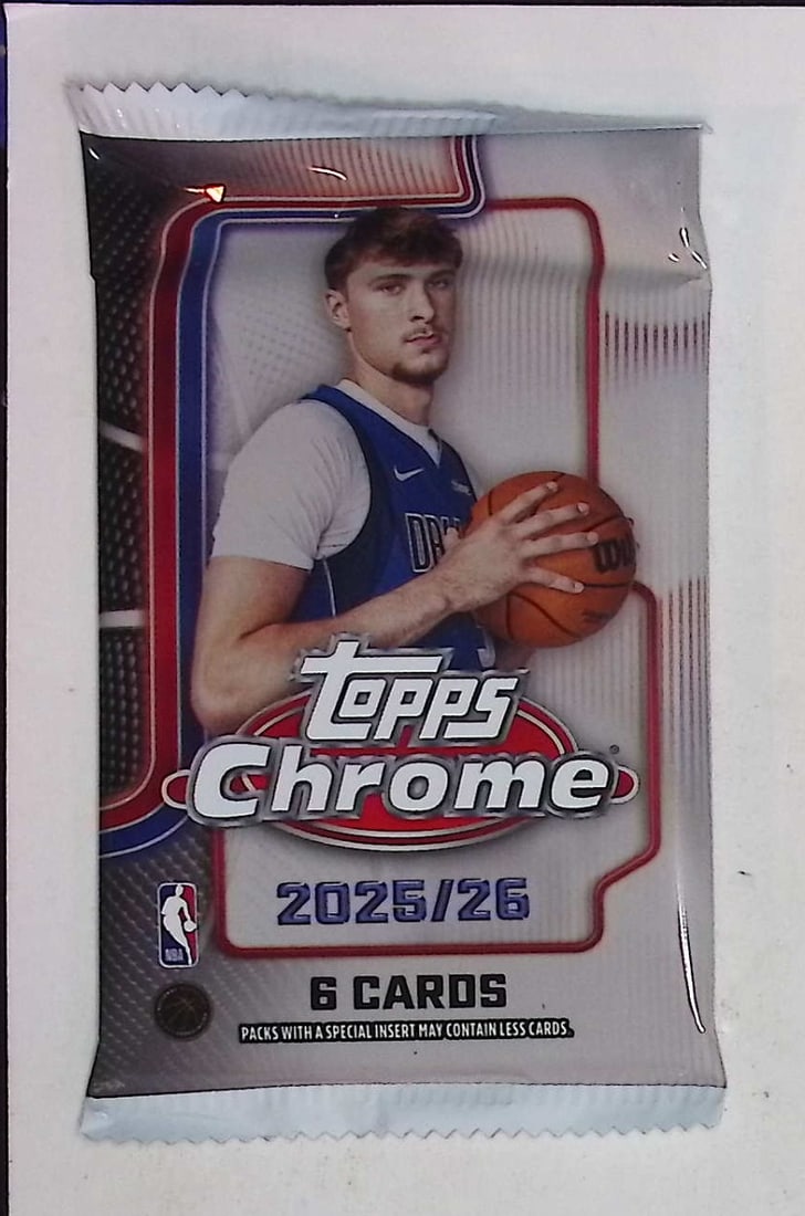 2025 Topps Chrome Basketball Cards MEGA BOX PACK - Cooper Flagg Rookie Card (1 of 1)