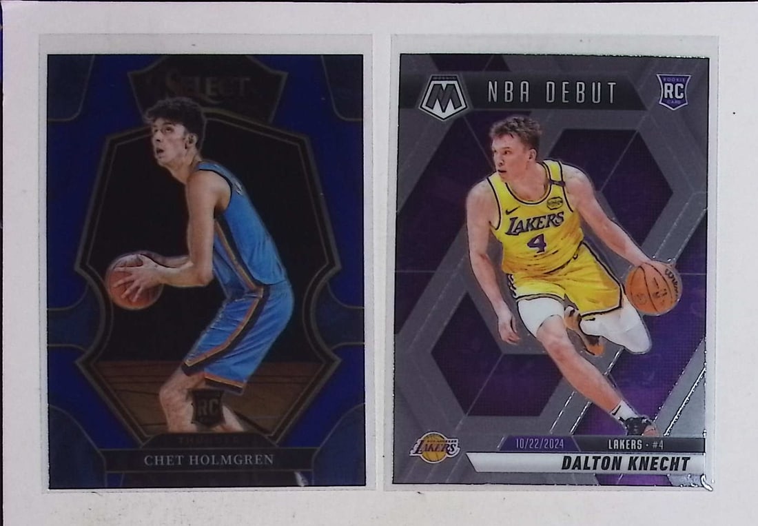 Chet Holmgren & Dalton Knecht Rookie Cards 2022 & 2024 Panini Select & Mosaic (1 of 2)