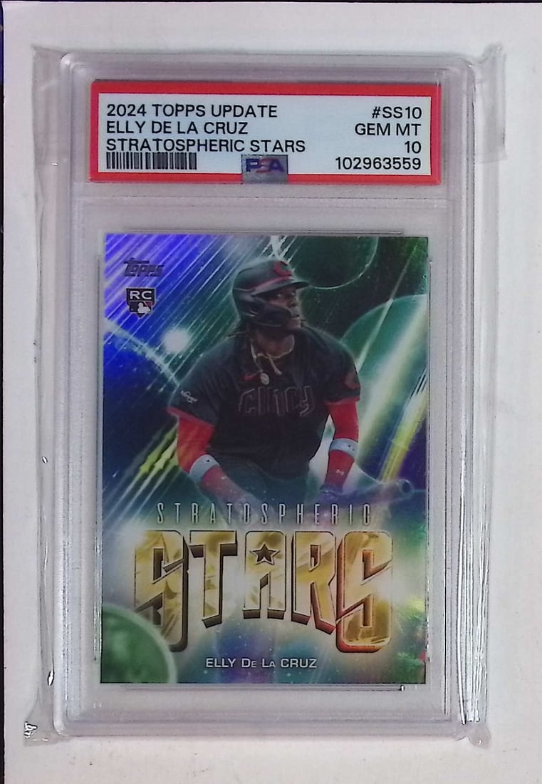 Elly De la Cruz Rookie PSA 10 Stratospheric Stars Insert 2024 Topps Update Series #SS10 (1 of 2)