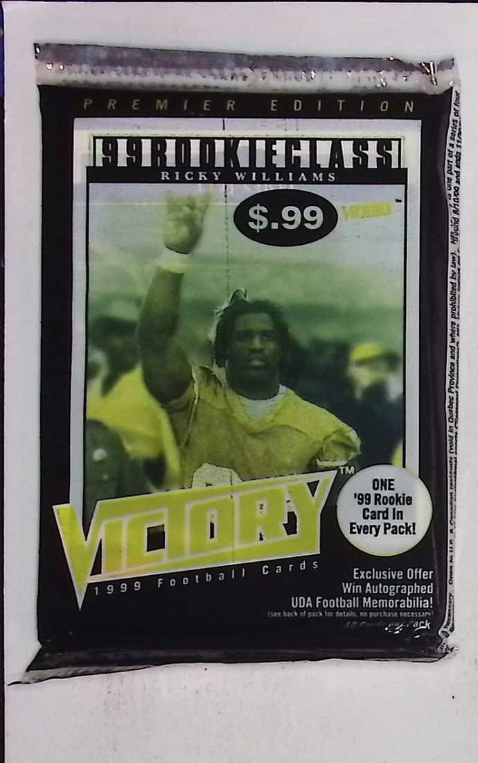 1999 Upper Deck Victory Premier Edition Vintage Football Card Retail Box Pack, NFL Trading Cards (1 of 1)