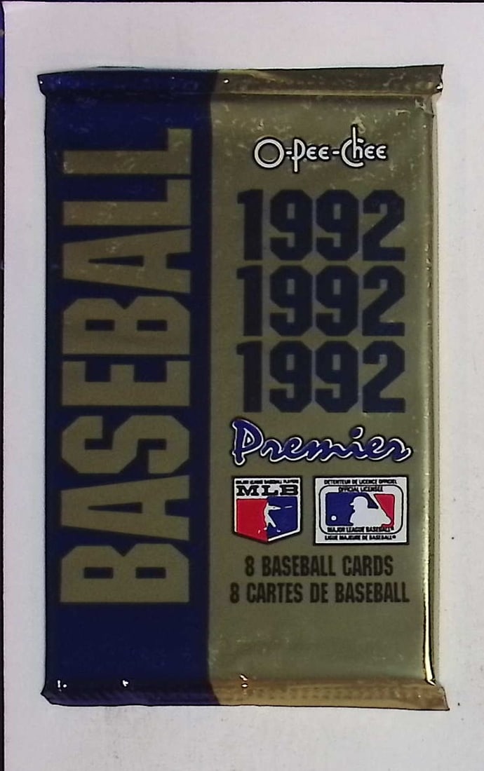 1992 O Pee Chee Premier Baseball Cards Retail Box Pack (1 of 1)