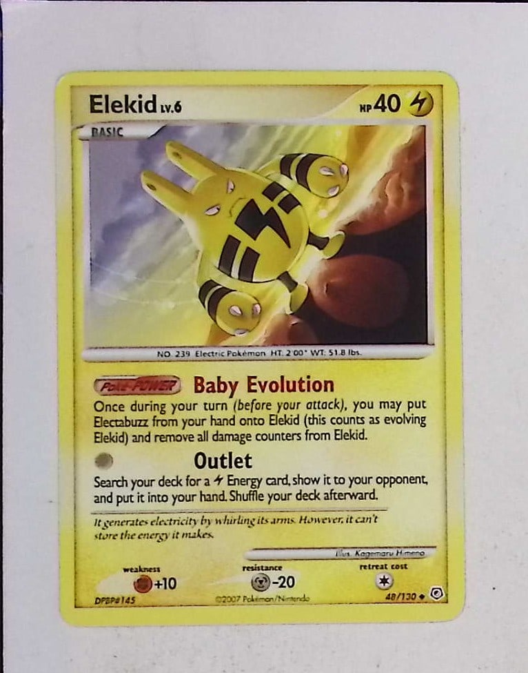 2007 Pokemon Diamond & Pearl Elekid Level 6 #48/130 (1 of 2)