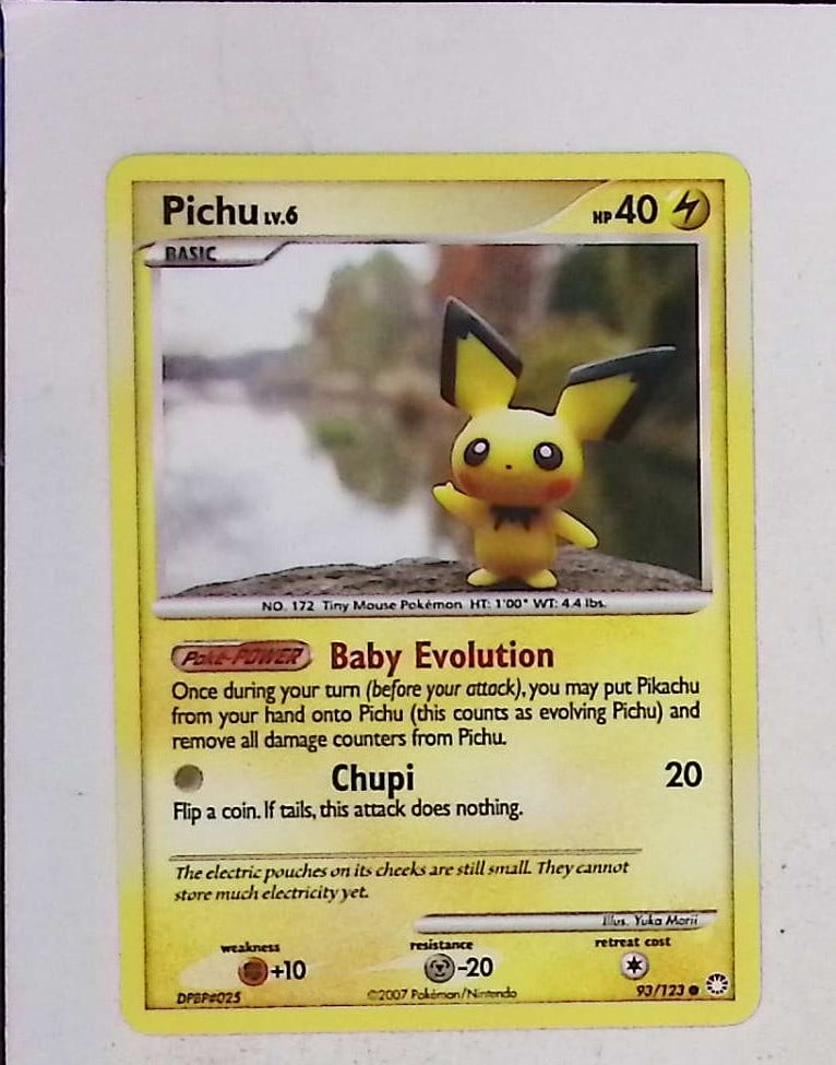 2007 Pokemon Mysterious Treasures Pichu #93/123 (1 of 2)