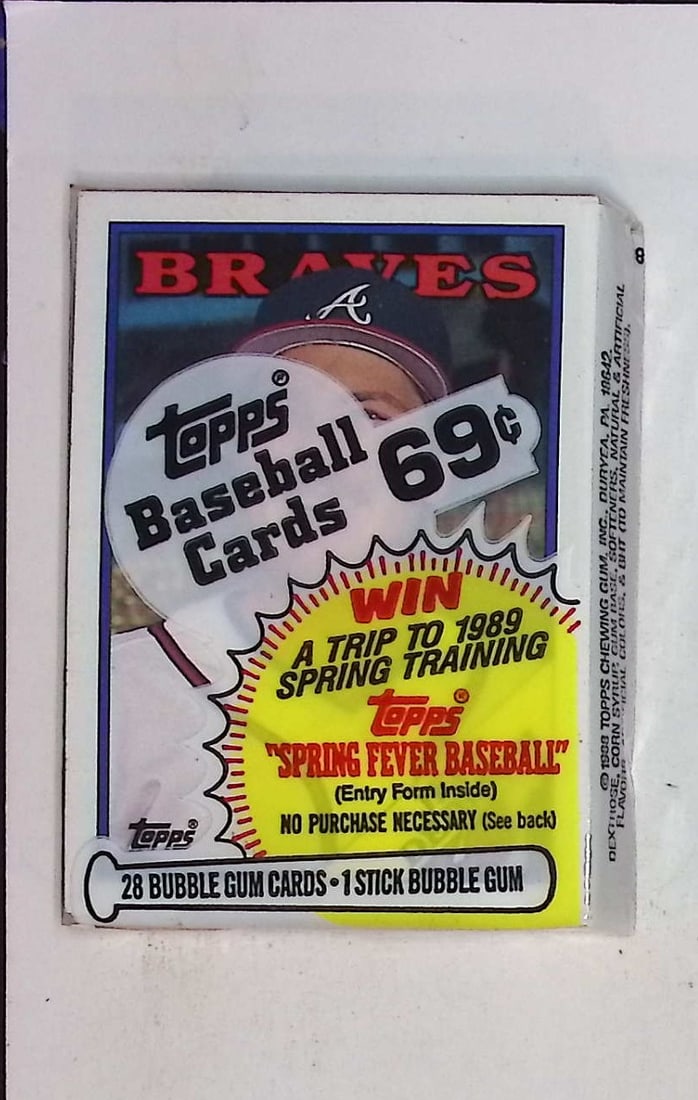 1988 Topps Series 1 Vintage Baseball Card CELLO RETAIL BOX PACK Sports Cards: Topps Vintage Rookie Basseball MLB Trading & Sports Cards, Rookie Cards in this Set are Tom Glavine, & Jim Abbott, Old Baseball and Sports Cards For Sale Near Me, World Series Players, Hall of Fame St