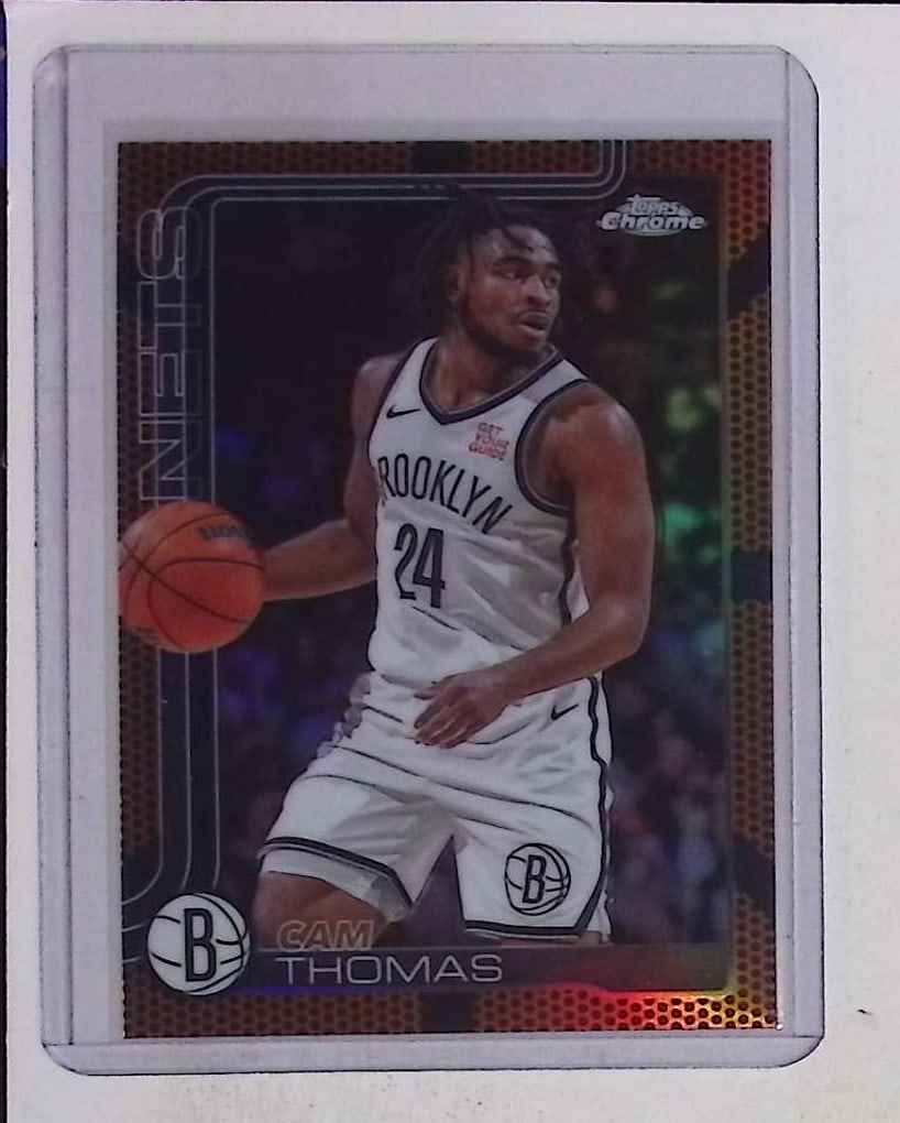 Cam Thomas Orange Basketball Refractor 2025 Topps Chrome #85 (1 of 2)