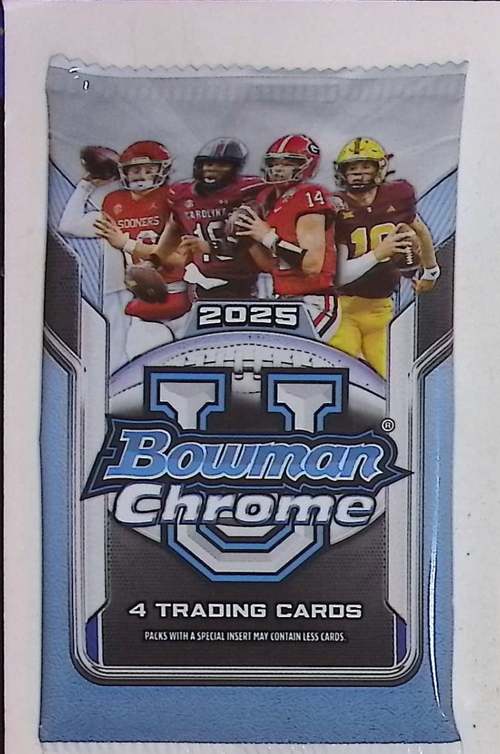 2025 Bowman Chrome U Football Cards BLASTER BOX PACK Sports Cards NFL Trading Cards (1 of 1)
