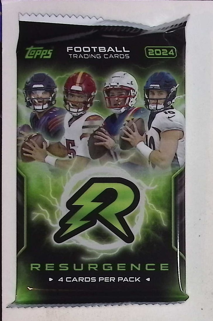 2024 Topps Resurgence Football Cards Blaster Box Pack - Drake Maye, Jayden Daniels Rookie Card: Topps Football NFL Trading & Sports Cards, Rookie Cards in this Set Are Jayden Daniels, Bo Nix, JJ McCarthy, Marvin Harrison Jr, Refractors, Prism Refractors, X-Fractors, Sports Cards for Sale Near Me