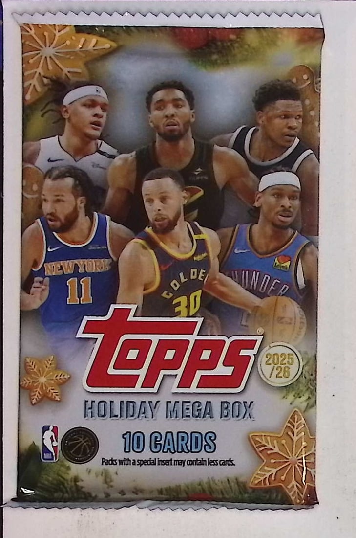 2025-26 Topps Basketball Card HOLIDAY MEGA BOX PACK - RC'S: Cooper Flagg, Kon Kneuppel, VJ Edgecombe: Topps Basketball NBA Trading & Sports Cards, Rookie Cards in this set are Cooper Flagg, Dylan Harper, Ace Bailey, V J Edgecombe, Kon Knueppel , Autographs, Signatures, Green Topps Logo Refractor, Auct