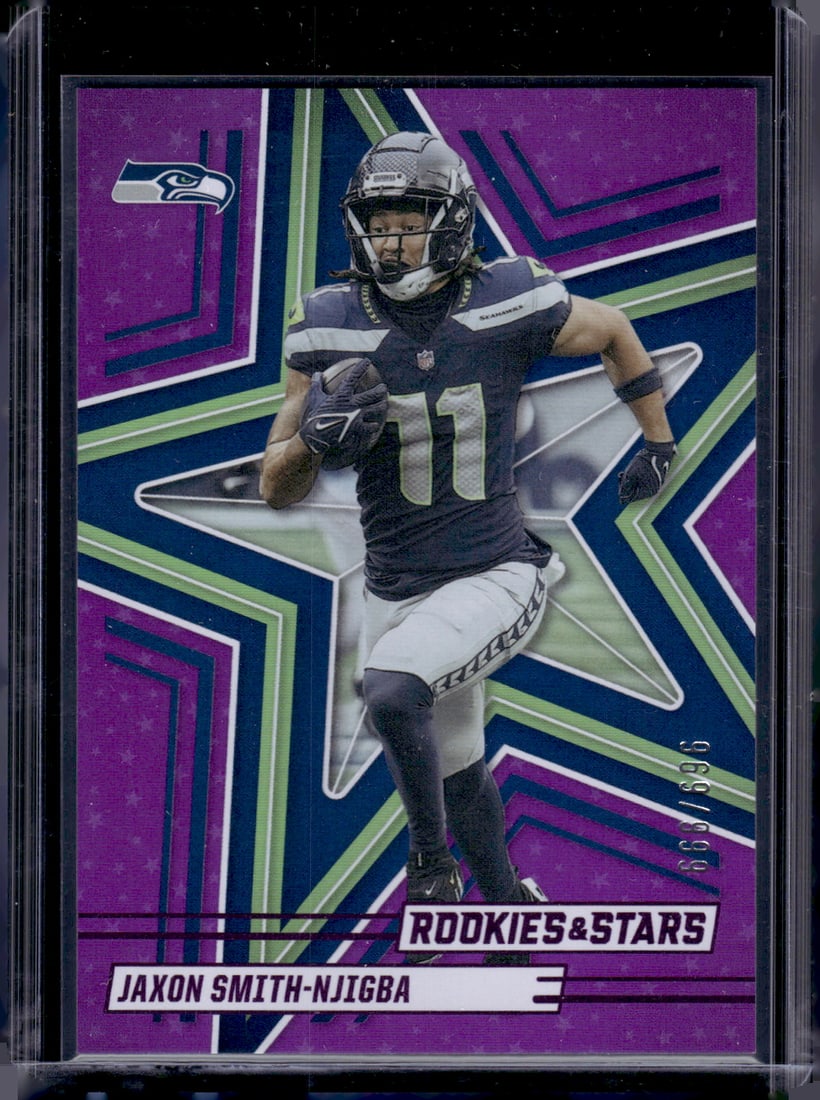 Jaxon Smith-Njigba Purple /999 2025 Rookies & Stars #23 Seattle Seahawks (1 of 2)