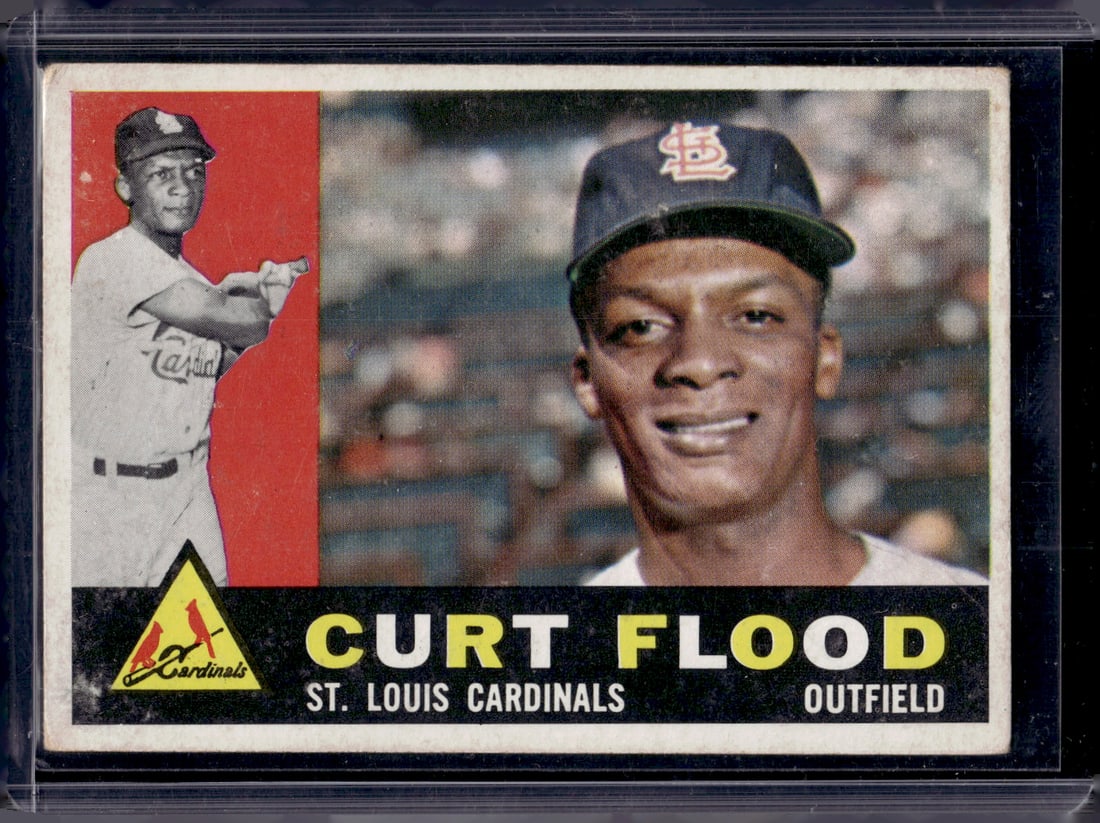 Curt Flood 1960 Topps #275 St. Louis Cardinals Vintage Baseball Card (1 of 2)