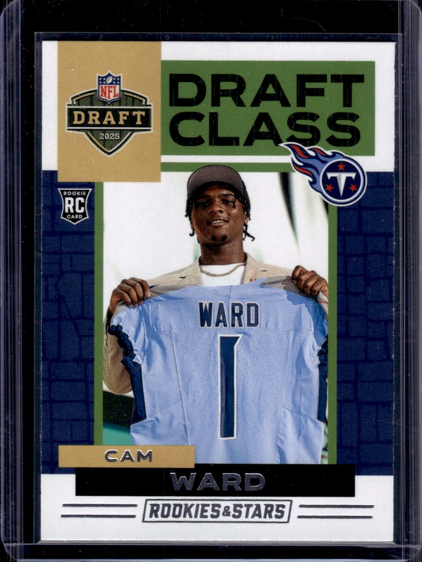 Cam Ward Rookie Card Draft Class 2025 Rookies & Stars #15 Tennessee Titans: Panini Select, Prizm, Mosaic, Contenders, Zenith, Phoenix, Illusions, Absolute, Rookie NFL Sports Trading Cards, SP, SSP, Cards, Football Cards for Sale Near Me, Superbowl & Hall of Fame Player Cards,