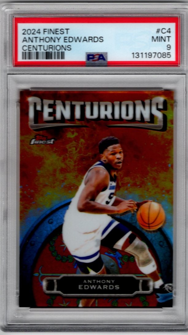 Anthony Edwards Centurions SSP Case Hit 2024-25 Topps Finest #C-4 PSA 9 POP 5, 4 Higher: Topps Basketball NBA Trading & Sports Cards, Sports Cards for Sale Near Me, Chrome, Refractor, SP, SSP, Valuable Auction Memorabilia Lots Sold On Line, NBA Championship & Hall of Fame Player Cards