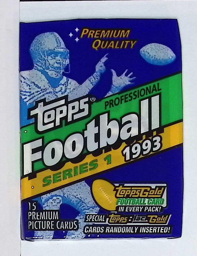 1993 Topps Football Card Retail Box Wax Pack - John Elway, Dan Marino, Joe Montana (1 of 1)