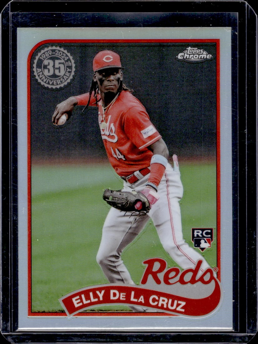 Elly De La Cruz Rookie Card 35th Anniversary Refractor 2024 Topps Chrome #89CB-1 Reds: Topps Baseball MLB Trading & Sports Cards, Sports Cards for Sale Near Me, World Series & Hall of Fame Players Memorabilia, Refractors, X-Fractors, Numbered, SP, SSP, Valuable Auction Memorabilia Lots 