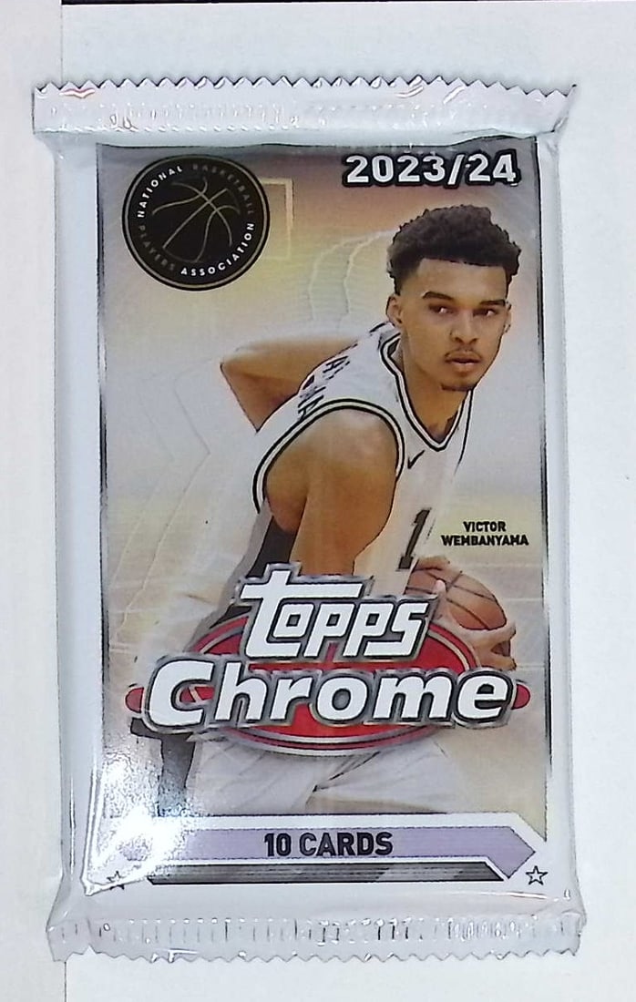 2023-24 Topps Chrome Basketball Cards MEGA BOX PACK Victor Wembanyama Rookie Card (1 of 1)