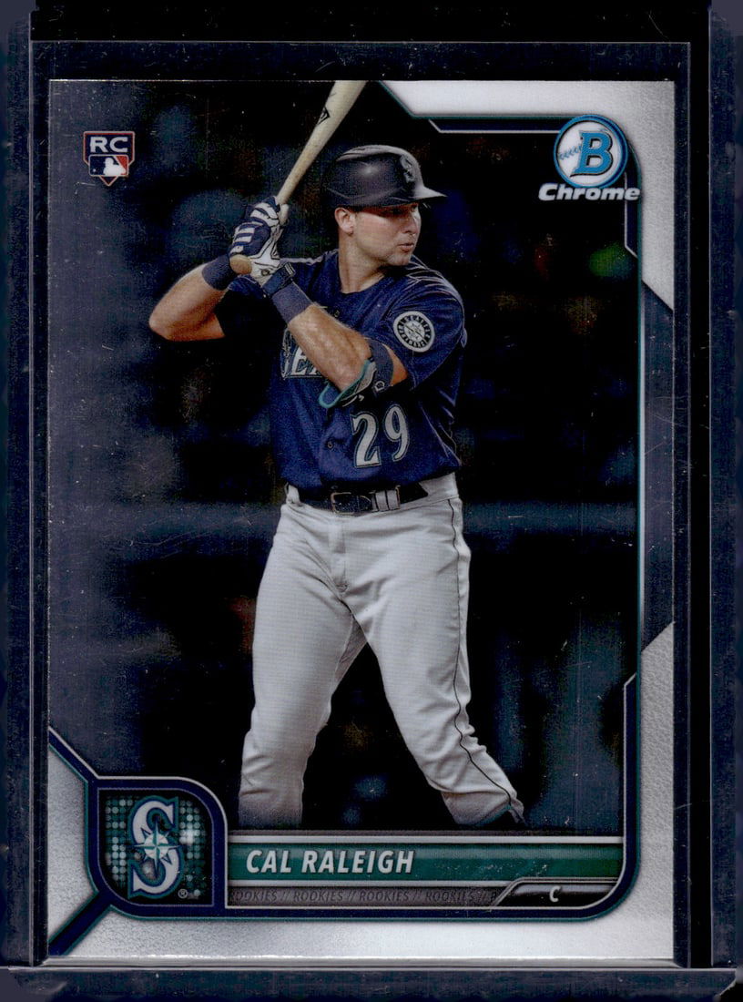 Cal Raleigh Rookie Card 2022 Bowman Chrome #51 Seattle Mariners (1 of 2)