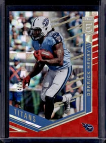 Derrick Henry Red /299 2018 Donruss Elite #53 Titans, Ravens