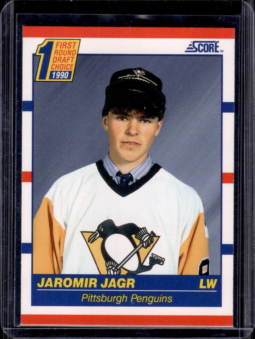 Jaromir Jagr Rookie Card 1990 Score #428 Pittsburgh Penguins Hockey Card (1 of 2)