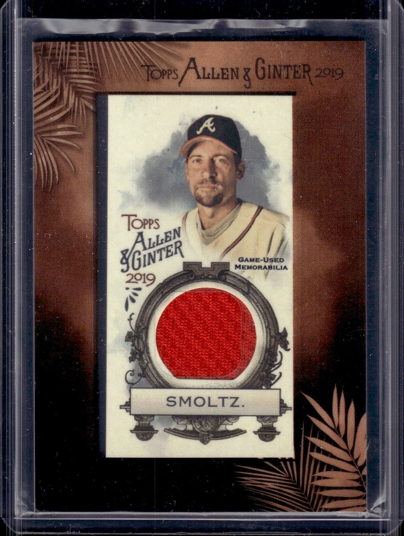 John Smoltz Game Used Patch 2019 Allen & Ginter #MFR-JS Atlanta Braves (1 of 2)