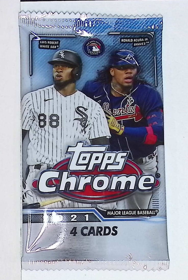 2021 Topps Chrome Baseball Card BLASTER BOX PACK Sports Cards MLB Trading Cards (1 of 1)