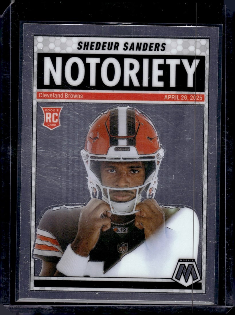 Shedeur Sanders Rookie Card Notoriety 2025 Mosaic #13 Cleveland Browns (1 of 2)